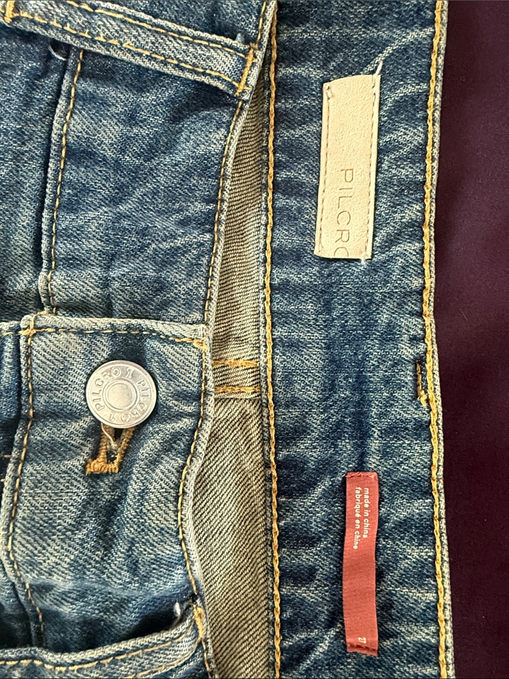 Anthropologie Indigo Patchwork Straight-Leg Jeans - Picture 4 of 4
